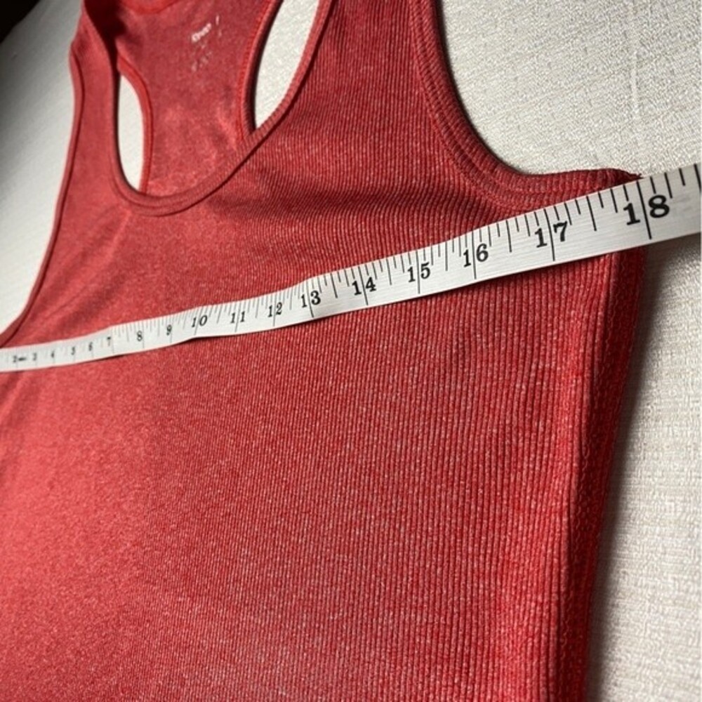 Reebok Racerback Ribbed Red Tank Top - Picture 6 of 7